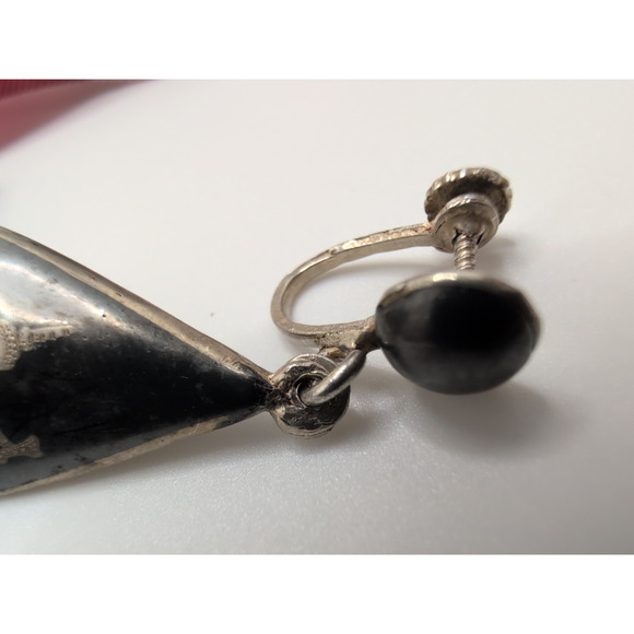 VTG SIAM 925 Sterling Silver Dancers Set: Bracelet & Screwback Earrings +1 - Picture 15 of 16